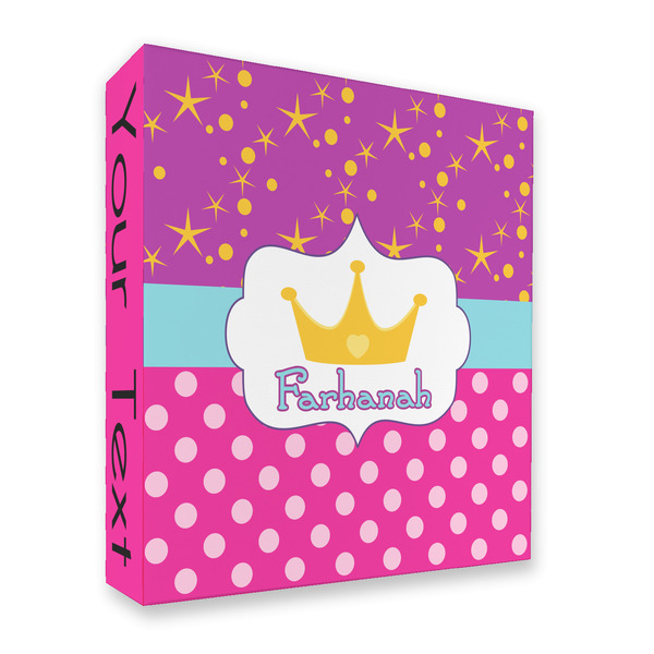 Custom Sparkle & Dots 3 Ring Binder - Full Wrap - 2" (Personalized)