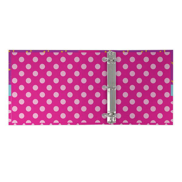 Sparkle & Dots 3 Ring Binders - Full Wrap - 2" - OPEN INSIDE