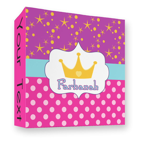 Custom Sparkle & Dots 3 Ring Binder - Full Wrap - 3" (Personalized)