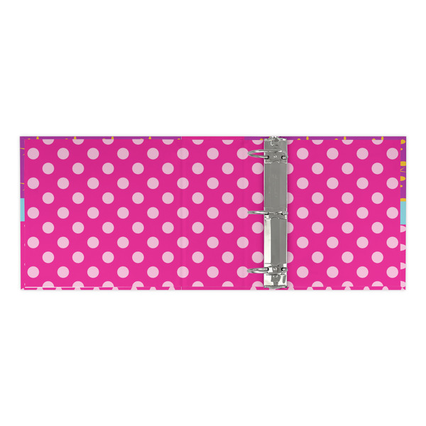 Sparkle & Dots 3 Ring Binders - Full Wrap - 3" - OPEN INSIDE