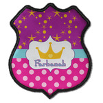 Sparkle & Dots Iron On Shield Patch C w/ Name or Text