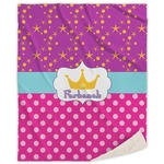 Sparkle & Dots Sherpa Throw Blanket (Personalized)