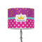 Sparkle & Dots 8" Drum Lampshade - ON STAND (Poly Film)