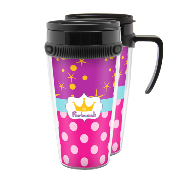 Custom Sparkle & Dots Acrylic Travel Mug (Personalized)
