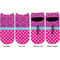 Sparkle & Dots Adult Ankle Socks - Double Pair - Front and Back - Apvl