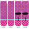 Sparkle & Dots Adult Crew Socks - Double Pair - Front and Back - Apvl