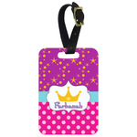 Sparkle & Dots Metal Luggage Tag w/ Name or Text