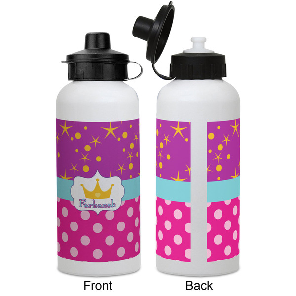 Sparkle & Dots Aluminum Water Bottle - White APPROVAL