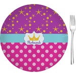 Sparkle & Dots Glass Appetizer / Dessert Plate 8" (Personalized)
