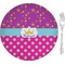 Sparkle & Dots Glass Appetizer / Dessert Plate 8" (Personalized)