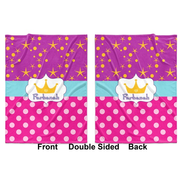 Sparkle & Dots Baby Blanket (Double Sided - Printed Front and Back)