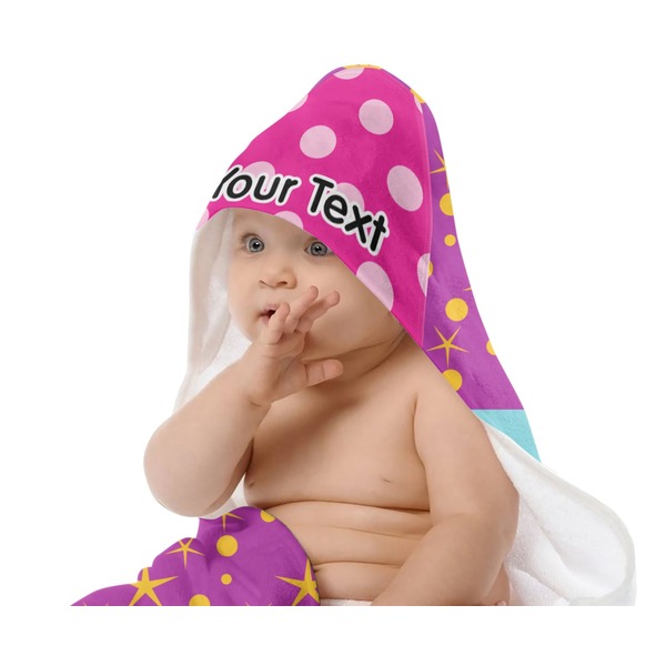 Sparkle & Dots Baby Hooded Towel on Child
