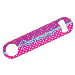 Sparkle & Dots Bar Bottle Opener - White w/ Name or Text