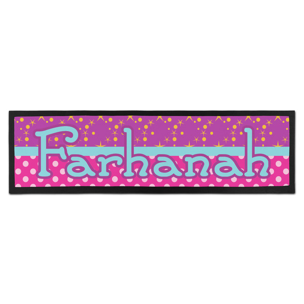 Custom Sparkle & Dots Bar Mat (Personalized)