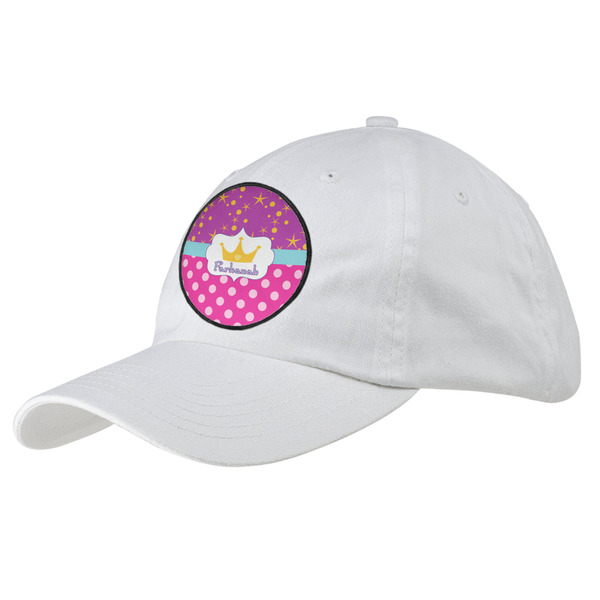 Custom Sparkle & Dots Baseball Cap - White (Personalized)