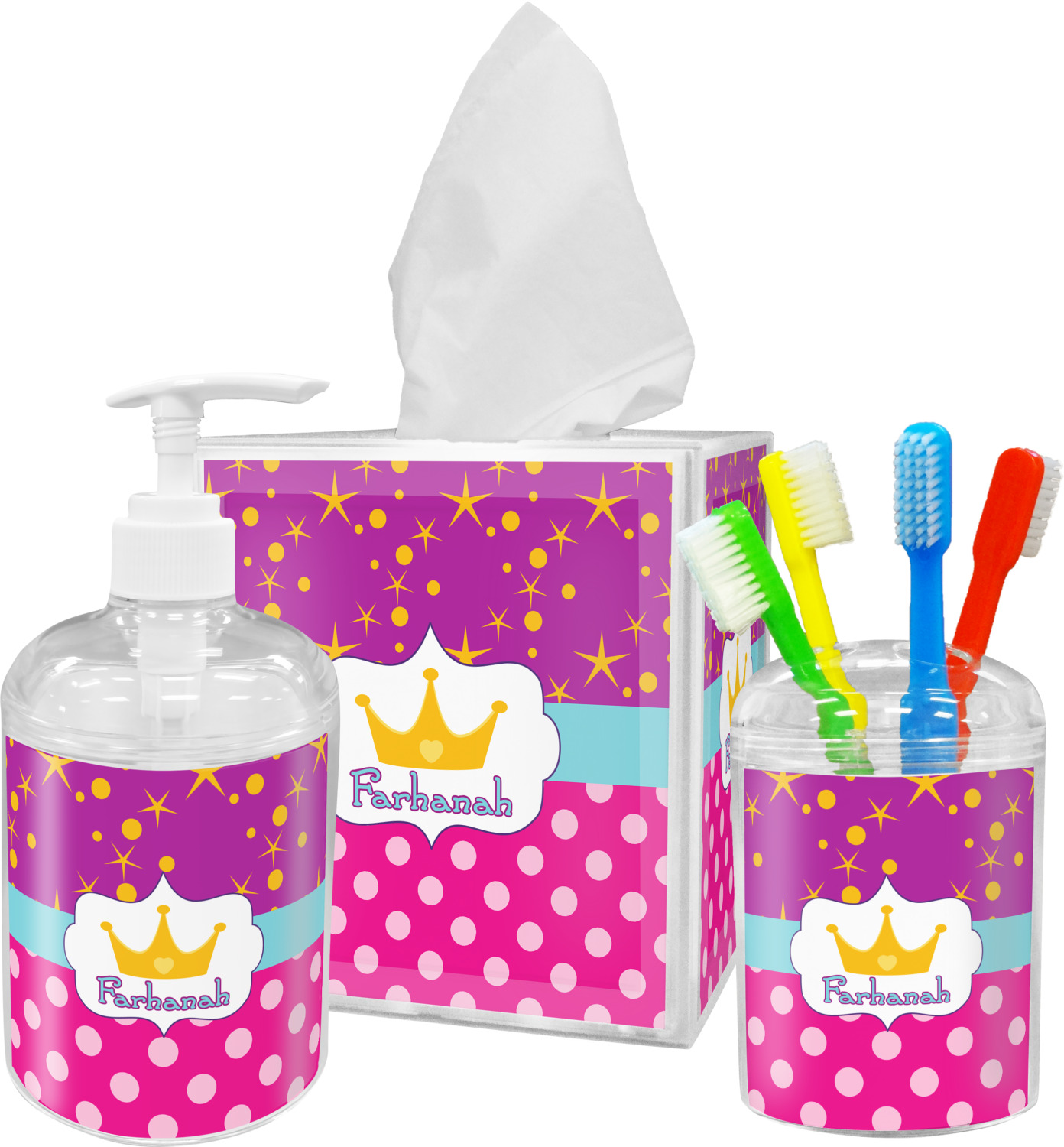 Sparkle & Dots Toothbrush Holder (Personalized) YouCustomizeIt