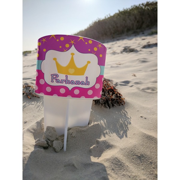 Sparkle & Dots Beach Spiker white on beach with sand