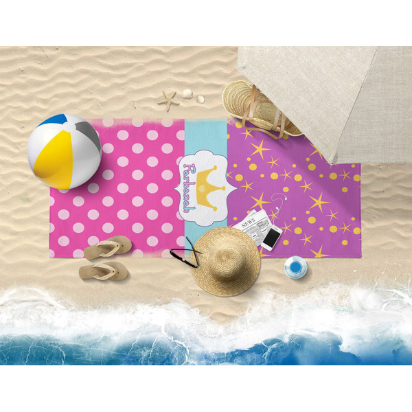 Sparkle & Dots Beach Towel Lifestyle
