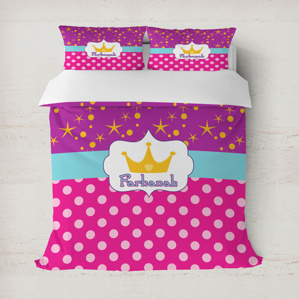 Custom Sparkle & Dots Duvet Cover Set - Full / Queen (Personalized)
