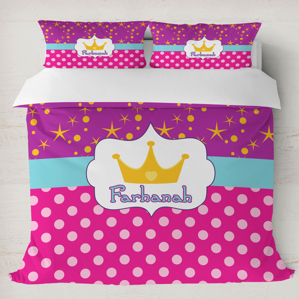 Custom Sparkle & Dots Duvet Cover Set - King (Personalized)