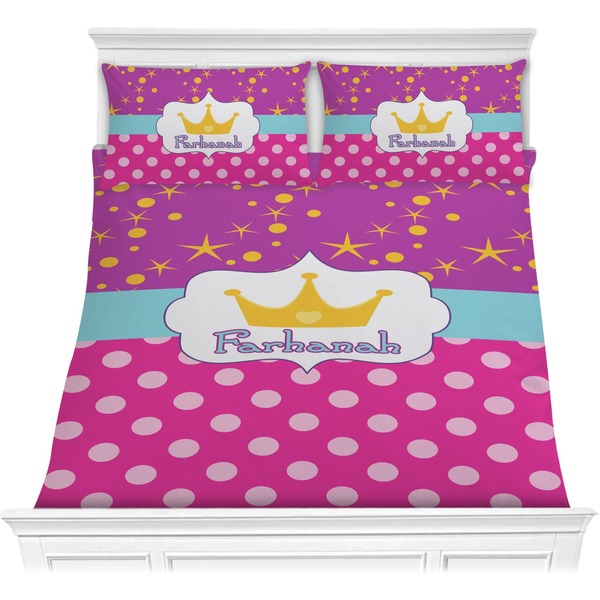 Custom Sparkle & Dots Comforter Set - Full / Queen (Personalized)