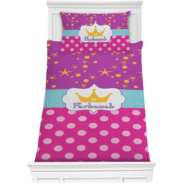 Custom Sparkle & Dots Comforter Set - Twin (Personalized)