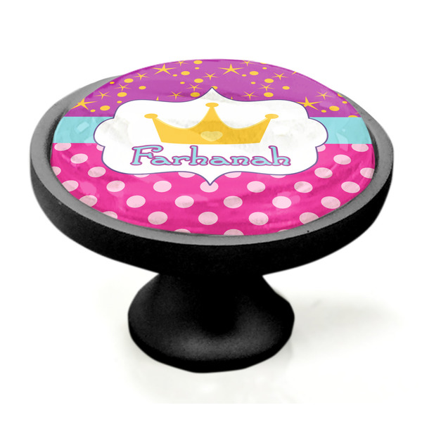 Sparkle & Dots Black Custom Cabinet Knob (Side)