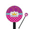 Sparkle & Dots 5.5" Round Plastic Stir Sticks - Black - Single Sided (Personalized)