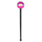 Sparkle & Dots Black Plastic 7" Stir Stick - Round - Single Stick