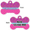 Sparkle & Dots Bone Shaped Dog ID Tag - Large - Approval