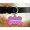 Sparkle & Dots Bone Shaped Dog Tag on Collar & Dog