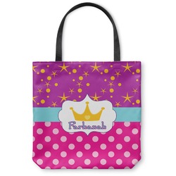 Sparkle & Dots Canvas Tote Bag - Small - 13"x13" (Personalized)