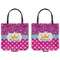 Sparkle & Dots Canvas Tote - Front and Back