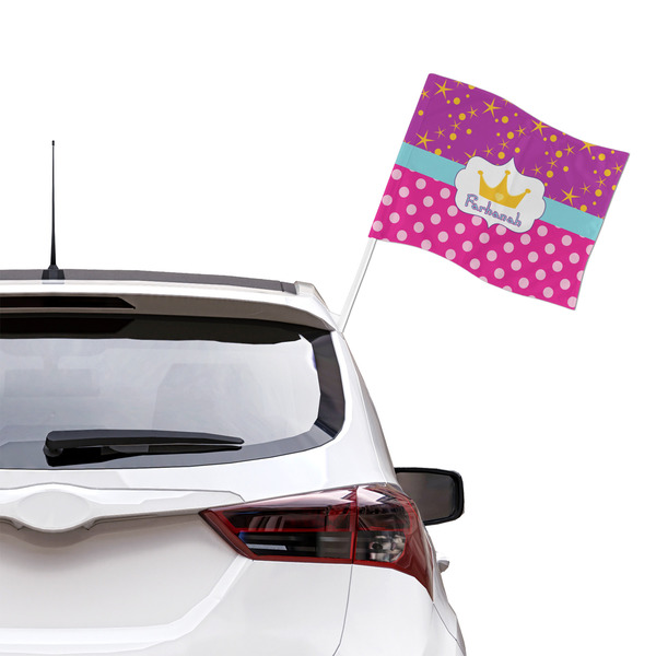 Sparkle & Dots Car Flag - Large - LIFESTYLE