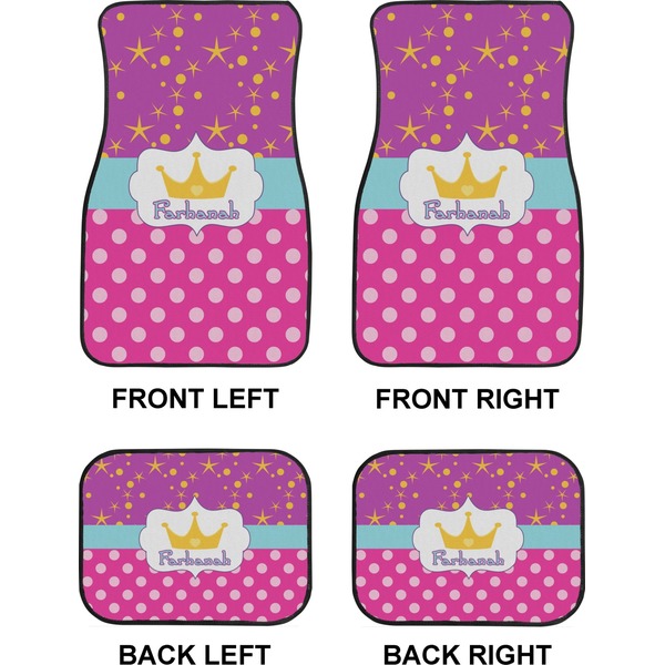 Sparkle & Dots Car Floor Mats Set (2F + 2B)