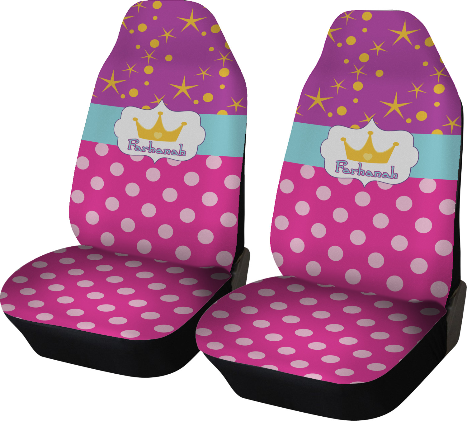 Sparkle & Dots Car Seat Covers (Set of Two) (Personalized) YouCustomizeIt