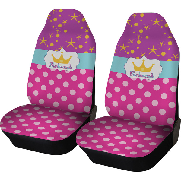 Custom Sparkle & Dots Car Seat Covers (Set of Two) (Personalized)