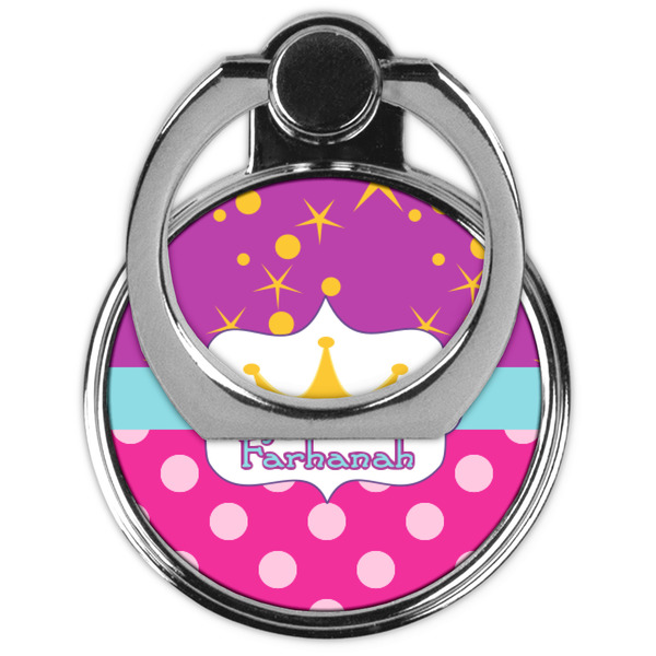 Sparkle & Dots Cell Phone Ring Stand & Holder - Front (Collapsed)