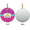 Sparkle & Dots Ceramic Flat Ornament - Circle Front & Back (APPROVAL)