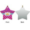 Sparkle & Dots Ceramic Flat Ornament - Star Front & Back (APPROVAL)