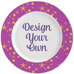 Sparkle & Dots Ceramic Dinner Plates (Set of 4) (Personalized)