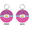 Sparkle & Dots Circle Keychain (Front + Back)