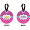 Sparkle & Dots Circle Luggage Tag (Front + Back)