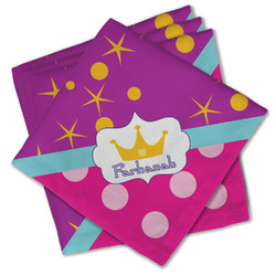 Sparkle & Dots Cloth Cocktail Napkins - Set of 4 w/ Name or Text