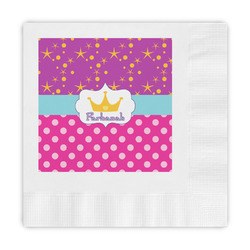 Sparkle & Dots Embossed Decorative Napkins (Personalized)