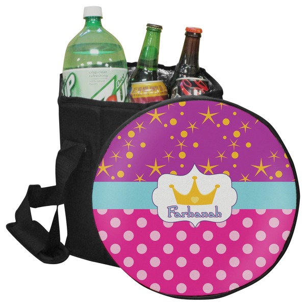 Custom Sparkle & Dots Collapsible Cooler & Seat (Personalized)