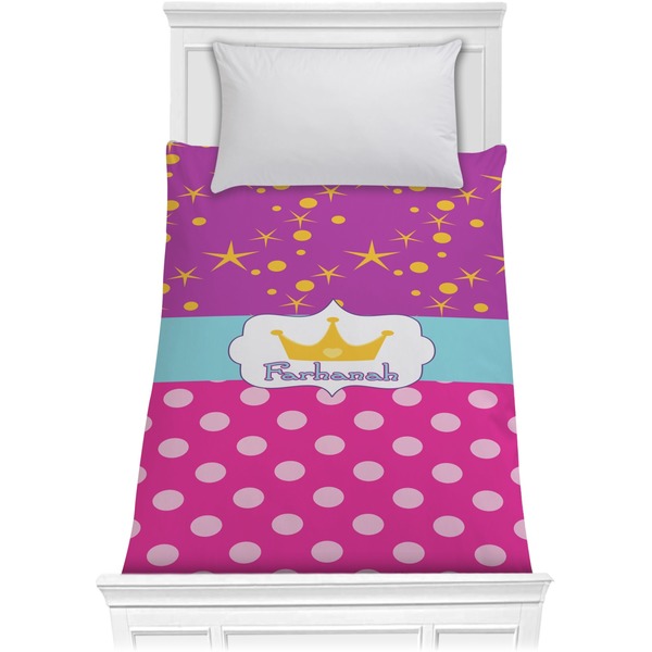 Custom Sparkle & Dots Comforter - Twin (Personalized)