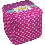 Sparkle & Dots Cube Pouf Ottoman - 13" (Personalized)