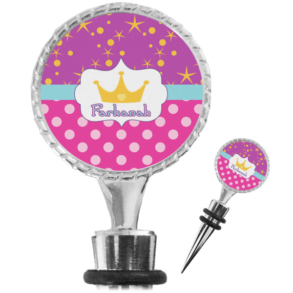 Custom Sparkle & Dots Wine Bottle Stopper (Personalized)