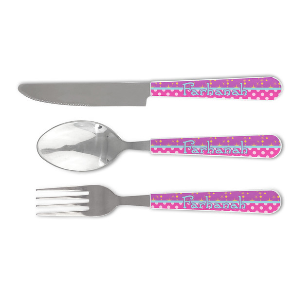 Custom Sparkle & Dots Cutlery Set (Personalized)